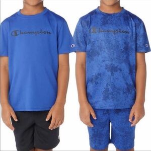 Champion 2 blue shirts Size:L boys